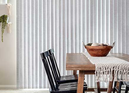 Vertical Blinds in a dining room
