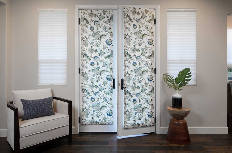 Floral Shades on french doors