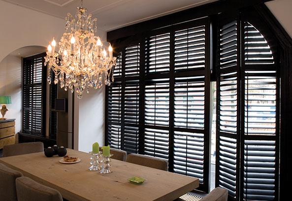 Shutters in a dining room